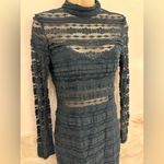 Lush Clothing LUSH Forest Green Lace Long Sleeve Bodycon Dress Photo 14