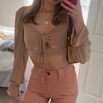 Missguided Tan Long Sleeve Top Photo 0
