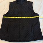 IZOD  Black Quilted Vest Women’s Size Medium Zip Up Classic Photo 3