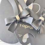 Studio S Womens Black Bow Jeweled Sandals Sz XL 9.5/10.5 Photo 8