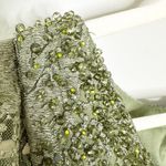 Mac Duggal 20310 Olive Green Embroidered Flutter Sleeve V Neck Gown 14 NEW $798 Photo 6