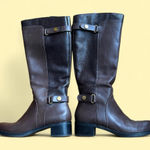 Franco Sarto Brown Leather Knee-High Boots Photo 0