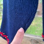 Tally Ho Creations Women's Vintage Navy And Red Embroidered Sweater Size L Blue Size L Photo 6