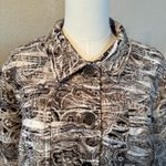 Chico's  Brown White Paisley Patterned Textured Jacket 3 16 XL Photo 6