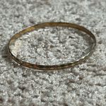 Women’s vintage unique textured two tone dainty bangle‎ bracelet one size Gold Photo 3