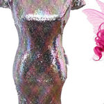B Darlin 3‎ PC. GLAM DIVA HOT PINK SEQUIN DRESS BEADED TOP NWT BUNDLE SZ. LARGE Photo 0