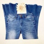 Chelsea and Violet High Rise Flared Hem Crop Jeans Distressed Frayed Size 25 Photo 5