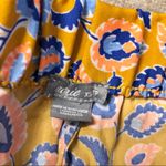 Aerie High Rise Paisley Tassel Lace Shorts Blue Yellow XS Photo 2