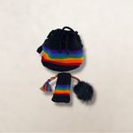 Handmade  Crochet PRIDE Rainbow Bucket Bag Set with Glasses Case and Keychain Photo 6