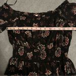 Patrons of Peace  black floral crop top size M Photo 4