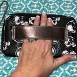 Skulls wristlet wallet zip close 3 pouch card holders 13 pro max fits halloween Black Photo 2