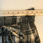 Anthropologie ett:twa Womens Crop Pants Wide Leg Plaid Tie Waist Black White 4 Photo 5