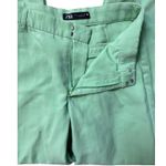 ZARA Lime Green Stretchy High-Rise Flare Leg Size Small Photo 3