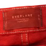 Everlane  Way High Jeans Straight Leg High Rise Red Dyed Womens 28 Tall Photo 2