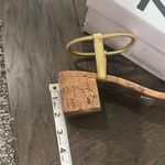 Schutz NIB  Gimenez Gold Metallic Stretch Heel Sandals Sz 7.5 Photo 8