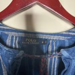 Ralph Lauren Polo  Long Sleeve Alexia Blue Stripe blouse sz S Photo 5