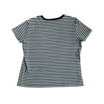 Talbots Size Large Petite Navy White Stripe Red Sequin Starfish Nautical Beachy Photo 2