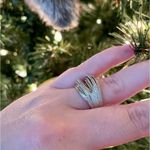 NEW Luxury Multilayered Silver Zircon Ring Photo 4