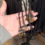 ZARA  Tasseled Sequined Black Sheer Embellished Babydoll Blouse Photo 6