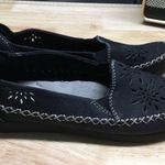 Earth Origins Lorelei Flats Women's 6 Black Leather Slip-On Comfort Loafers Photo 1