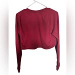 Gymshark  maroon Cropped Sweatshirt Size large Photo 1