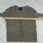 American Eagle  Outfitter AEO Size Small S Sparkle Shiny Sweater V Cut Button Top Photo 1