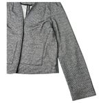 J.Crew 365 Blazer Womens Medium Black Gray Open Front Textured Cardigan Pockets Photo 2