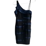 Valerie Bertinelli - black/navy stretch knit lined spaghetti strap dress Sz 4 coc Photo 2