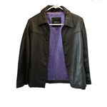 Andrew Marc  Women's Black Leather Jacket Size‎ XL Full-Length Sleeves Photo 7