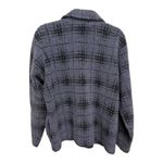 Jennifer Moore  Vintage Plaid Fleece Full Zip Jacket Plush Blue Black size Medium Photo 3