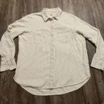 Madewell  Cotton Ivory Button Quiet Luxury Double Pocket Womens Work Shirt Medium Photo 0