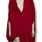 Chicos Reversible Travel Wrap-One Size-4 Way Wear-Lightweight-Red-Burgundy-NEW Photo 2