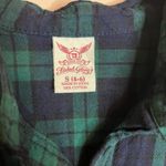 Faded Glory  Green And Blue Long Sleeve Cotton Flannel Like Shirt Photo 5