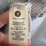 Maeve Anthropologie Lena Yarn Dye Off White Blue Oversized Boho Top Sz Small Photo 5