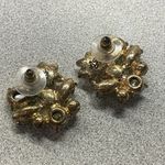 Betsey Johnson Flower AB Cluster Stud Earrings Rhinestone Fairycore Fairy USED Photo 5