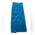 Naked Wardrobe High Gloss Maxi Skirt in Malibu Blue | Medium NWT Photo 1