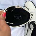 Jessica Simpson  White Combat Boots with Rhinestone Buckles Photo 5