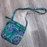 Vera Bradley  Green Paisley Crossbody Bag Purse Quilted Purple Photo 0