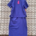 Vintage Art Deco cats teacher shirt dress and jacket set Cotton SMALL Blue Photo 9