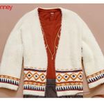 a.n.a  Fuzzy Boho South Western Open Cardigan M Cream Photo 10