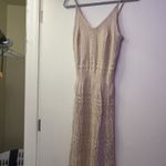 Freshman 1996 Beige Crochet Knit Dress Midi (M) Photo 1