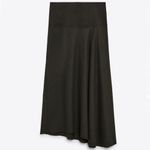 ZARA  New Women Limited Edition Khaki High Waisted Midi Skirt Size Small Photo 5