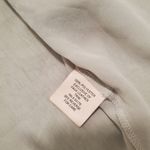 Philosophy Beige Sheer Button Down Dress Shirt Size Large With Leather Collar Photo 3