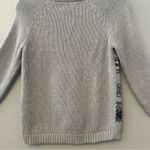 Old Navy womens gray fair isle crewneck knit sweater with sequins size small Photo 8