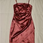 Windsor  Burgundy Satin Mini Dress Photo 1