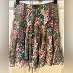 Floral Women's Skirt Size 6 Green Photo 1