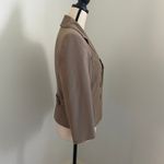 Josephine Chaus Petite Blazer Jacket 8 Tan 3/4 Sleeve Career Wear Academia Vtg Photo 3