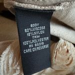 Cyrus Sweater Shrug Open Crop Cardigan Tan 3D Flower Rosettes Boho Indie Medium Photo 6