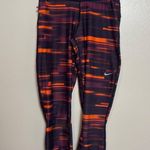 Nike  Women’s Leggings Capri Crop Running Reflective Zipper Pocket Orange Pink XS Photo 0