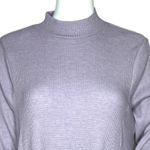 Anthropologie t.la Shirt Women Small Purple Sloane Waffle Knit Thermal Mock Neck Photo 4